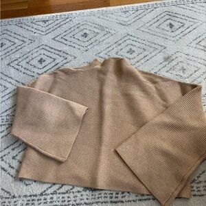 Modern Citizen Camel Ribbed Knit Top